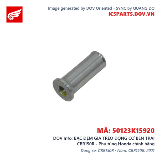 BẠC ĐỆM GIÁ TREO ĐỘNG CƠ BÊN TRÁI CBR150R - Phụ tùng Honda chính hãng