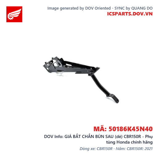 GIÁ BẮT CHẮN BÙN SAU (dè) CBR150R - Phụ tùng Honda chính hãng