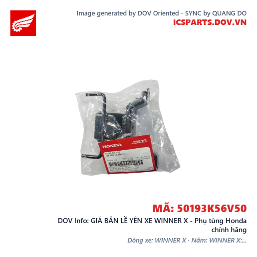 GIÁ BẢN LỀ YÊN XE WINNER X - Phụ tùng Honda chính hãng