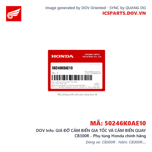 GIÁ ĐỠ CẢM BIẾN GIA TỐC VÀ CẢM BIẾN QUAY CB300R - Phụ tùng Honda chính hãng