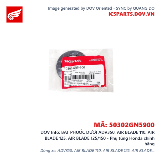 BÁT PHUỐC DƯỚI ADV350, AIR BLADE 110, AIR BLADE 125, AIR BLADE 125/150 - Phụ tùng Honda chính hãng