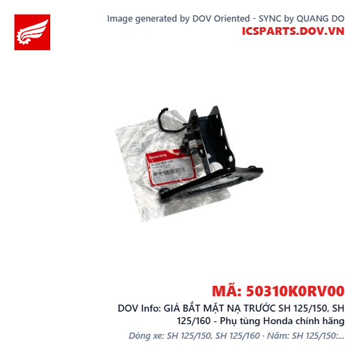 GIÁ BẮT MẶT NẠ TRƯỚC SH 125/150, SH 125/160 - Phụ tùng Honda chính hãng