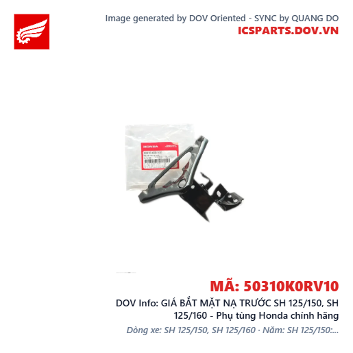 GIÁ BẮT MẶT NẠ TRƯỚC SH 125/150, SH 125/160 - Phụ tùng Honda chính hãng