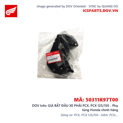 GIÁ BẮT ĐẦU XE PHẢI PCX, PCX 125/150 - Phụ tùng Honda chính hãng