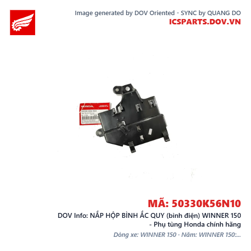 NẮP HỘP BÌNH ẮC QUY (bình điện) WINNER 150 - Phụ tùng Honda chính hãng