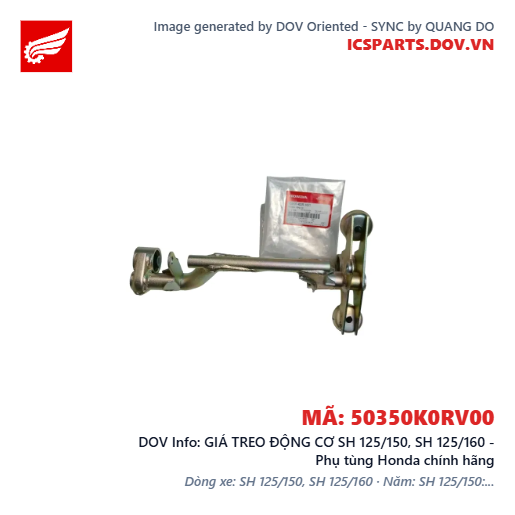 GIÁ TREO ĐỘNG CƠ SH 125/150, SH 125/160 - Phụ tùng Honda chính hãng
