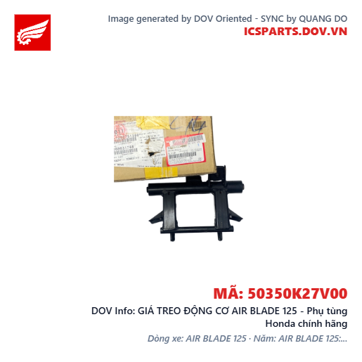 GIÁ TREO ĐỘNG CƠ AIR BLADE 125 - Phụ tùng Honda chính hãng