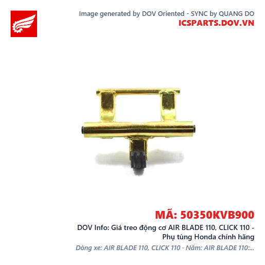 Giá treo động cơ AIR BLADE 110, CLICK 110 - Phụ tùng Honda chính hãng