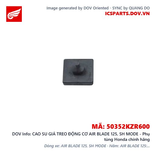CAO SU GIÁ TREO ĐỘNG CƠ AIR BLADE 125, SH MODE - Phụ tùng Honda chính hãng