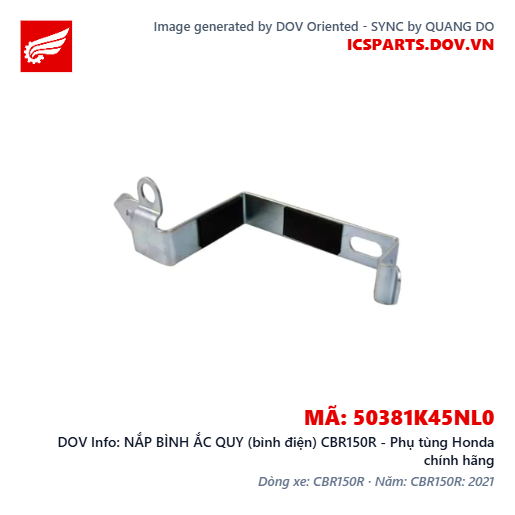 NẮP BÌNH ẮC QUY (bình điện) CBR150R - Phụ tùng Honda chính hãng