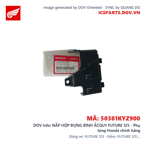 NẮP HỘP ĐỰNG BÌNH ẮCQUY FUTURE 125 - Phụ tùng Honda chính hãng
