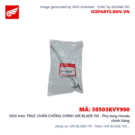 TRỤC CHÂN CHỐNG CHÍNH AIR BLADE 110 - Phụ tùng Honda chính hãng