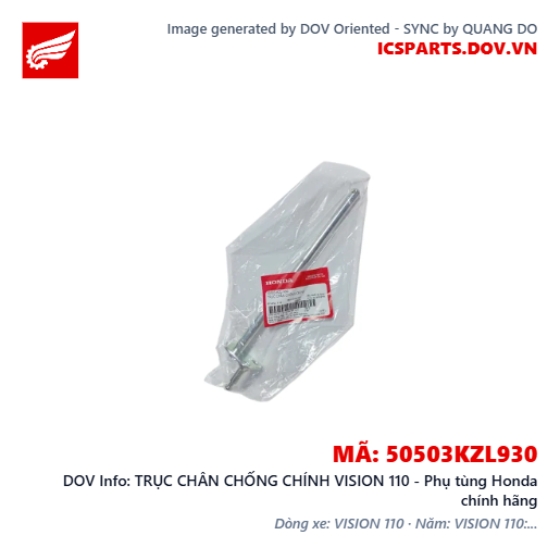 TRỤC CHÂN CHỐNG CHÍNH VISION 110 - Phụ tùng Honda chính hãng