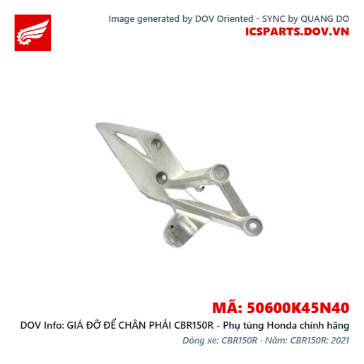 GIÁ ĐỠ ĐỂ CHÂN PHẢI CBR150R - Phụ tùng Honda chính hãng