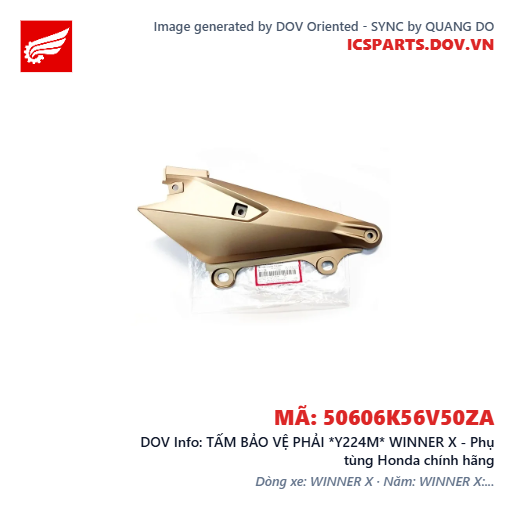 TẤM BẢO VỆ PHẢI *Y224M* WINNER X - Phụ tùng Honda chính hãng