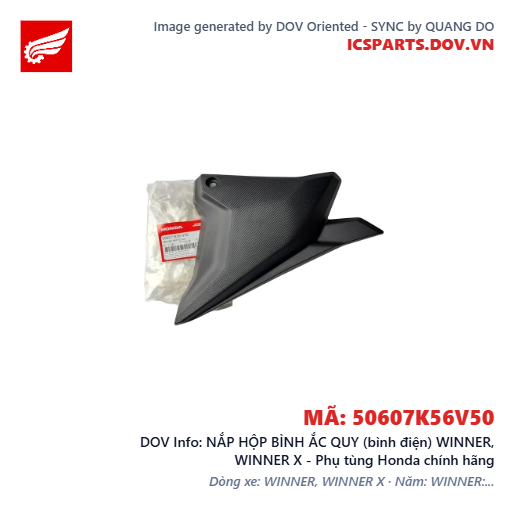 NẮP HỘP BÌNH ẮC QUY (bình điện) WINNER, WINNER X - Phụ tùng Honda chính hãng