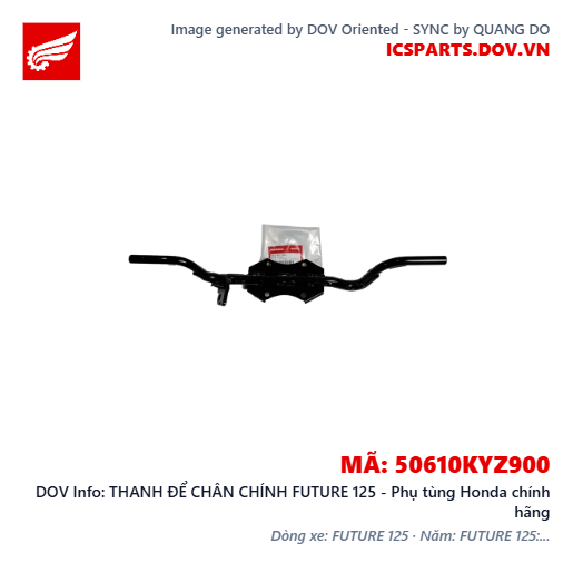 THANH ĐỂ CHÂN CHÍNH FUTURE 125 - Phụ tùng Honda chính hãng