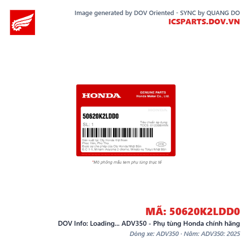 Loading... ADV350 - Phụ tùng Honda chính hãng