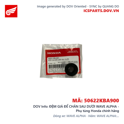 ĐỆM GIÁ ĐỂ CHÂN SAU DƯỚI WAVE ALPHA - Phụ tùng Honda chính hãng