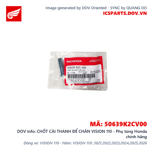 CHỐT CÀI THANH ĐỂ CHÂN VISION 110 - Phụ tùng Honda chính hãng