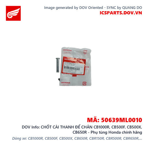 CHỐT CÀI THANH ĐỂ CHÂN CB1000R, CB500F, CB500X, CB650R - Phụ tùng Honda chính hãng
