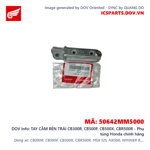 TAY CẦM BÊN TRÁI CB300R, CB500F, CB500X, CBR500R - Phụ tùng Honda chính hãng