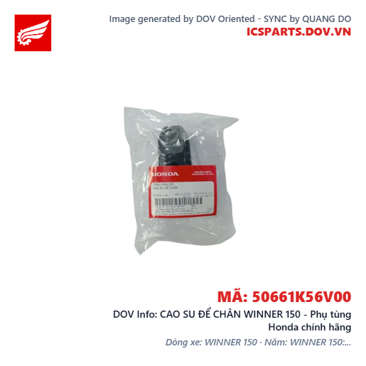 CAO SU ĐỂ CHÂN WINNER 150 - Phụ tùng Honda chính hãng