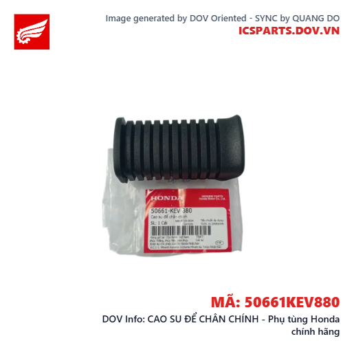 CAO SU ĐỂ CHÂN CHÍNH - Phụ tùng Honda chính hãng