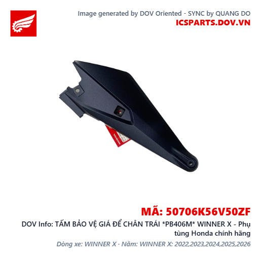 TẤM BẢO VỆ GIÁ ĐỂ CHÂN TRÁI *PB406M* WINNER X - Phụ tùng Honda chính hãng