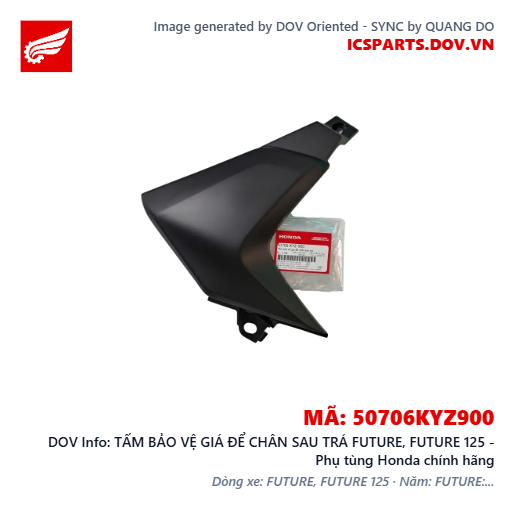 TẤM BẢO VỆ GIÁ ĐỂ CHÂN SAU TRÁ FUTURE, FUTURE 125 - Phụ tùng Honda chính hãng