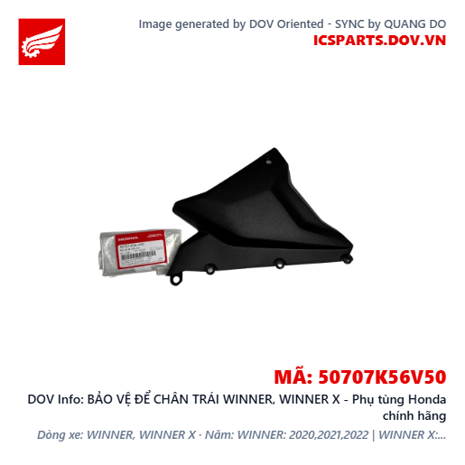 BẢO VỆ ĐỂ CHÂN TRÁI WINNER, WINNER X - Phụ tùng Honda chính hãng