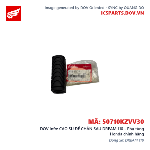 CAO SU ĐỂ CHÂN SAU DREAM 110 - Phụ tùng Honda chính hãng