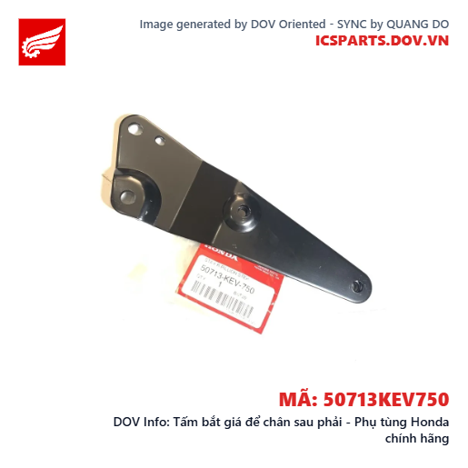 Tấm bắt giá để chân sau phải - Phụ tùng Honda chính hãng