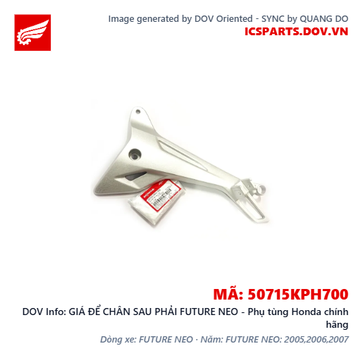 GIÁ ĐỂ CHÂN SAU PHẢI FUTURE NEO - Phụ tùng Honda chính hãng