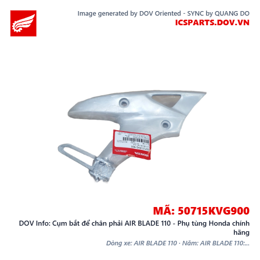 Cụm bắt để chân phải AIR BLADE 110 - Phụ tùng Honda chính hãng