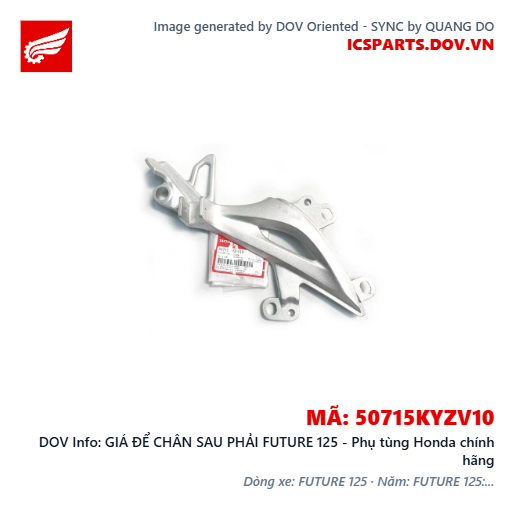 GIÁ ĐỂ CHÂN SAU PHẢI FUTURE 125 - Phụ tùng Honda chính hãng