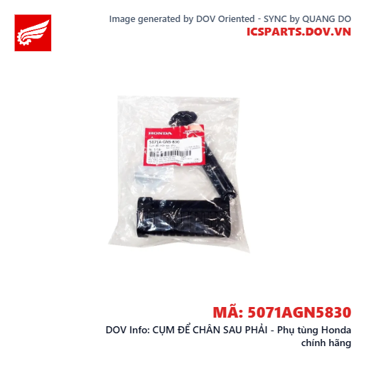 CỤM ĐỂ CHÂN SAU PHẢI - Phụ tùng Honda chính hãng