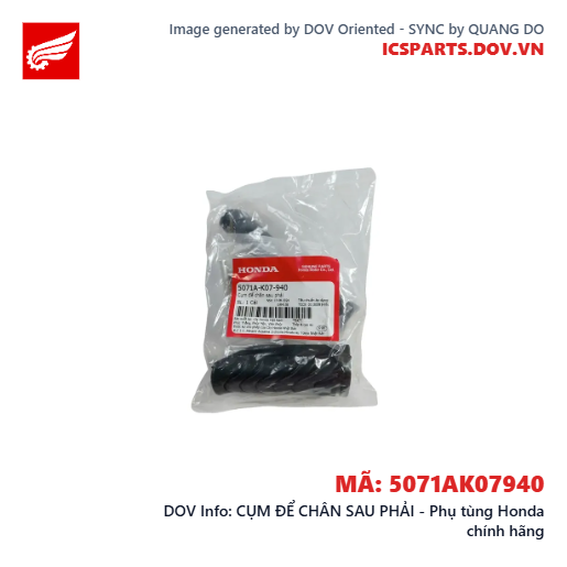 CỤM ĐỂ CHÂN SAU PHẢI - Phụ tùng Honda chính hãng