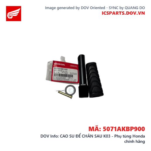 CAO SU ĐỂ CHÂN SAU K03 - Phụ tùng Honda chính hãng