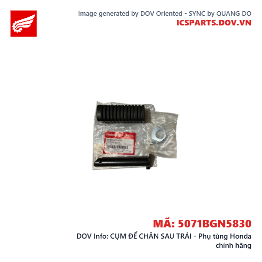 CỤM ĐỂ CHÂN SAU TRÁI - Phụ tùng Honda chính hãng