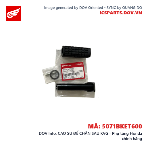 CAO SU ĐỂ CHÂN SAU KVG - Phụ tùng Honda chính hãng