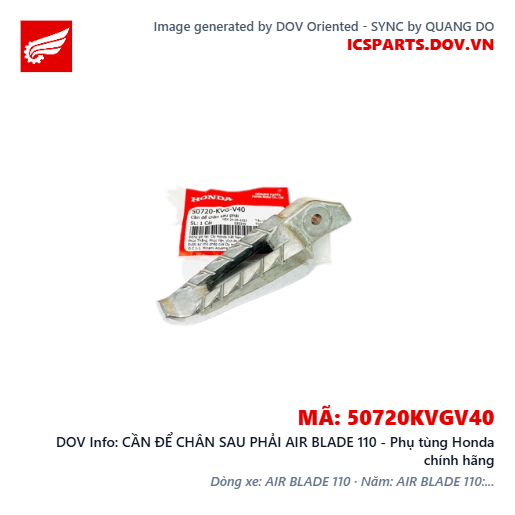 CẦN ĐỂ CHÂN SAU PHẢI AIR BLADE 110 - Phụ tùng Honda chính hãng