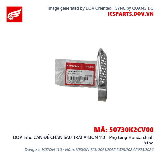 CẦN ĐỂ CHÂN SAU TRÁI VISION 110 - Phụ tùng Honda chính hãng