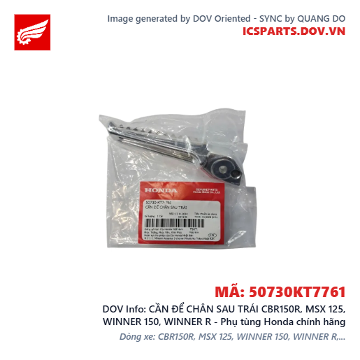 CẦN ĐỂ CHÂN SAU TRÁI CBR150R, MSX 125, WINNER 150, WINNER R - Phụ tùng Honda chính hãng