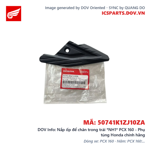 Nắp ốp để chân trong trái *NH1* PCX 160 - Phụ tùng Honda chính hãng