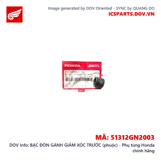 BẠC ĐÒN GÁNH GIẢM XÓC TRƯỚC (phuộc) - Phụ tùng Honda chính hãng