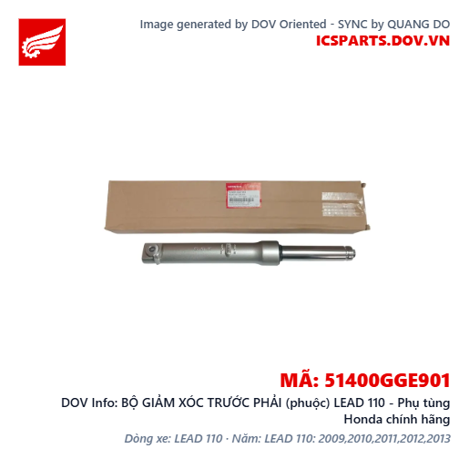 BỘ GIẢM XÓC TRƯỚC PHẢI (phuộc) LEAD 110 - Phụ tùng Honda chính hãng