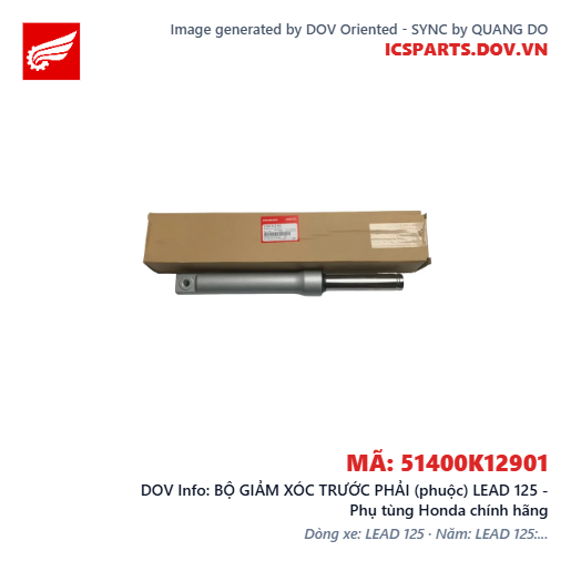 BỘ GIẢM XÓC TRƯỚC PHẢI (phuộc) LEAD 125 - Phụ tùng Honda chính hãng
