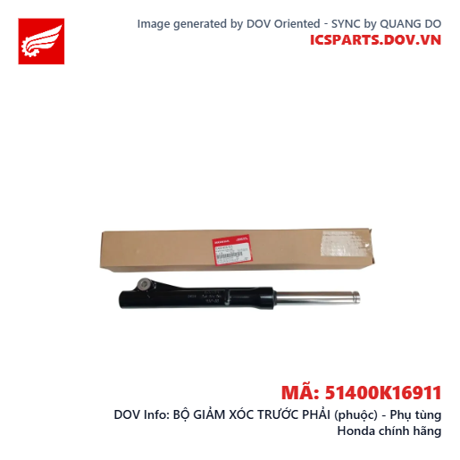 BỘ GIẢM XÓC TRƯỚC PHẢI (phuộc) - Phụ tùng Honda chính hãng