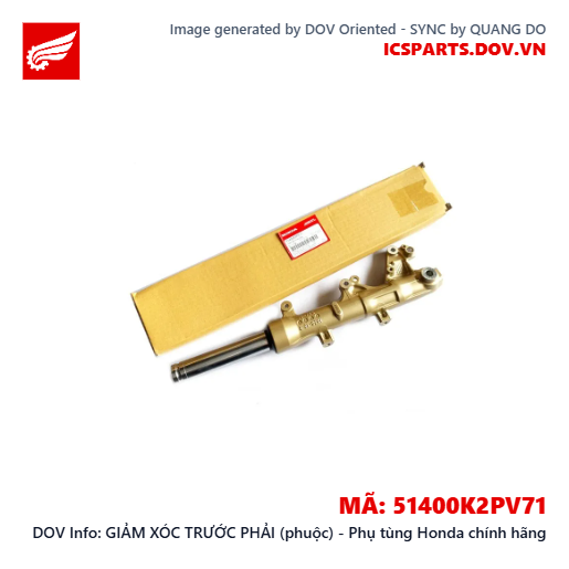 GIẢM XÓC TRƯỚC PHẢI (phuộc) - Phụ tùng Honda chính hãng